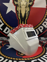 White Hood/ Red Loui Vuitton