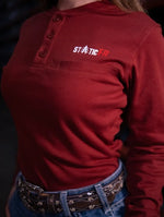 Static FR Woman's 3-Button Henley