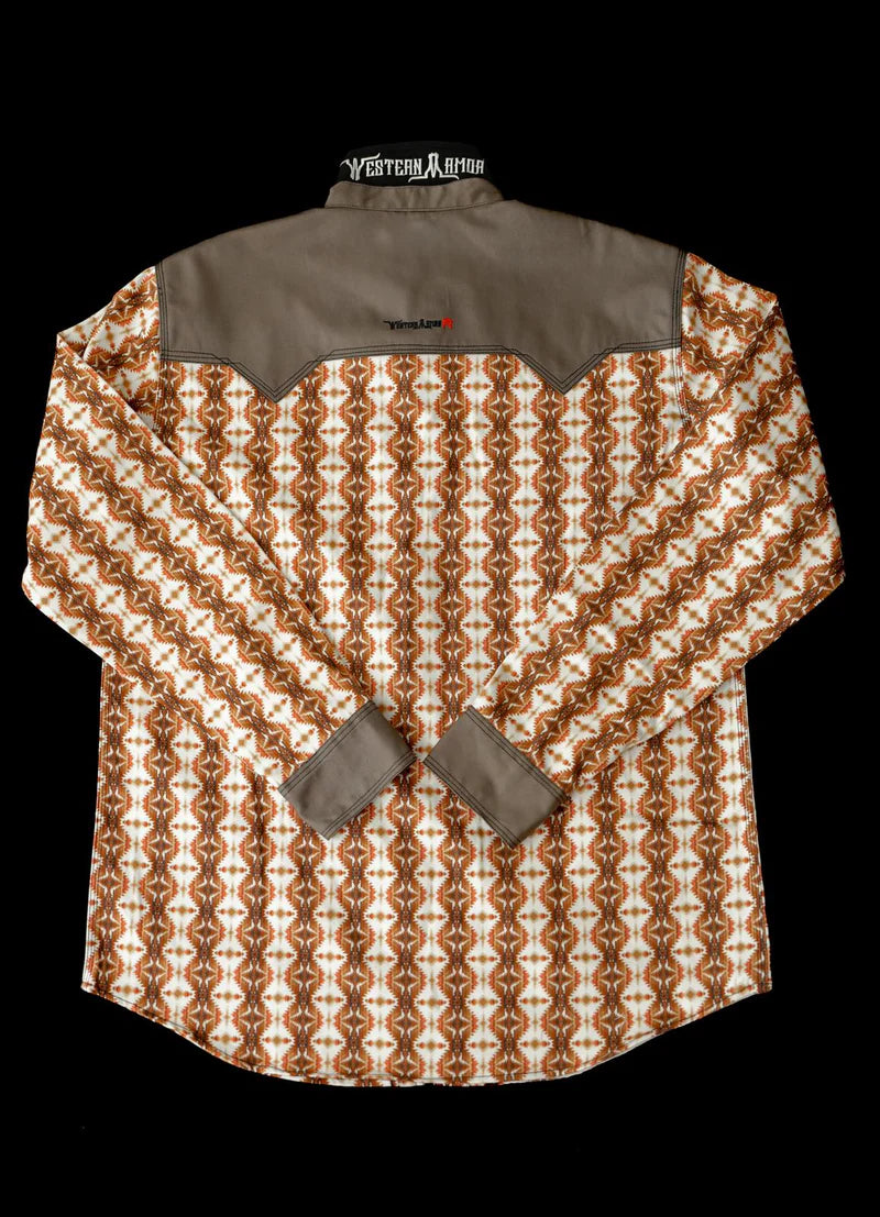 Western Armor 2 tone brown & Aztec print