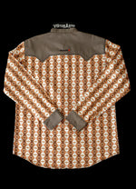 Western Armor 2 tone brown & Aztec print