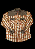Western Armor 2 tone brown & Aztec print
