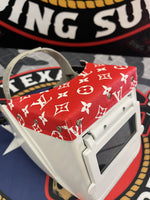 White Hood/ Red Loui Vuitton