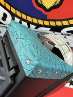 Black Hood/ With Teal Floral Design